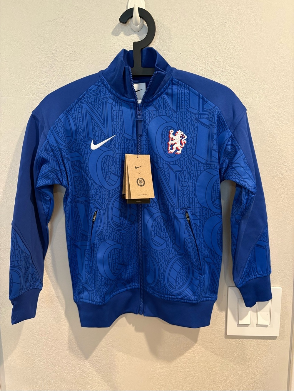 Chelsea FC Academy Pro Big Kids' Nike Dri-FIT Soccer Anthem Jacket Youth Size M - Picture 3 of 13